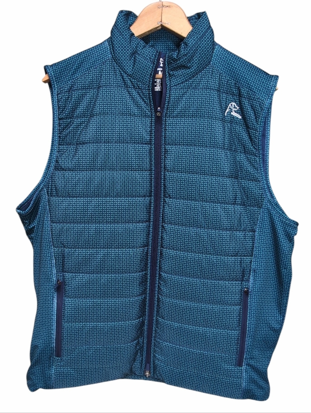 Rhoback Fulton Hybrid Navy Performance Puffer Outerwear Vest Golf  Men's MEDIUM